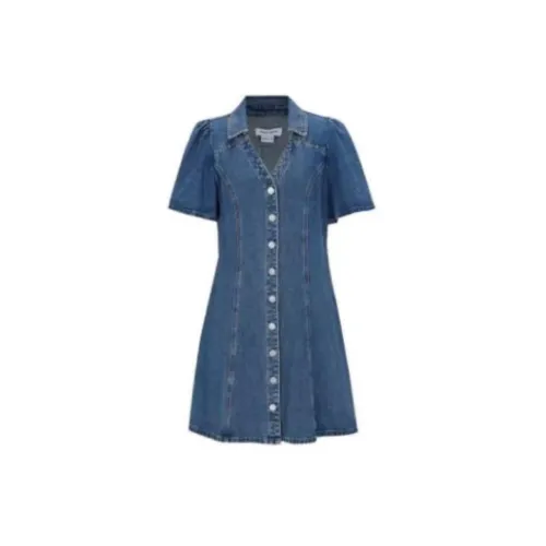 URBAN REVIVO Short-Sleeved Dresses Women's Blue