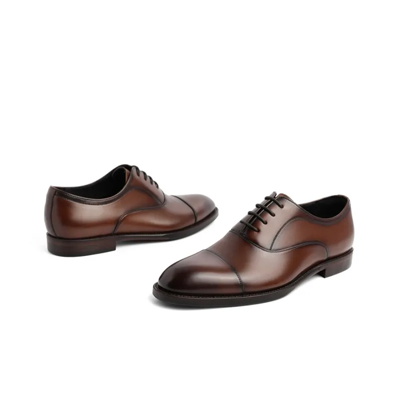 BELLE Dress Shoes Men Low Top Black/Brown-3