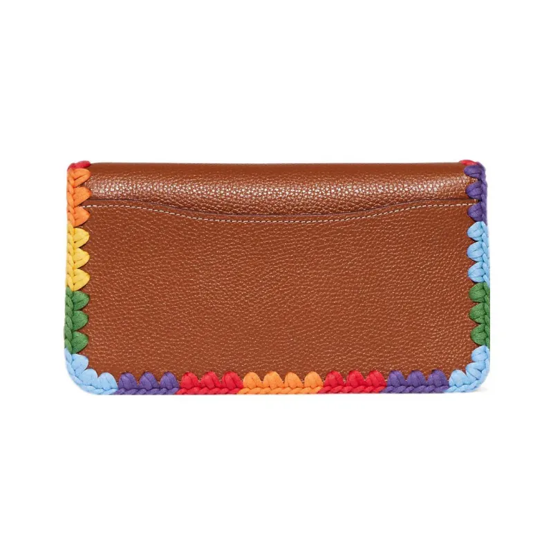 COACH Tabby Leather Bacchus Bag Shoulder Bag Crossbody Bag Small Size Women's Brown & Rainbow-2