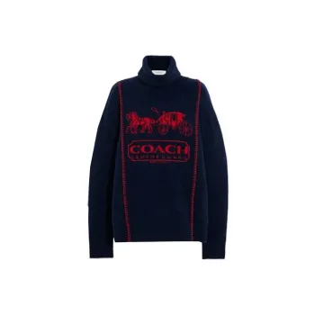 Coach men navy blue small sweater deals light signal design