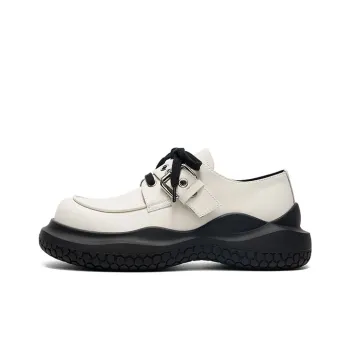 MASOOMAKE Original Spotted Crocodile Collection Platform Loafers Women's White Black Gray