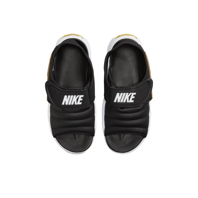 Nike Air Adjust Force Sandal Black Metallic Gold Women's-3