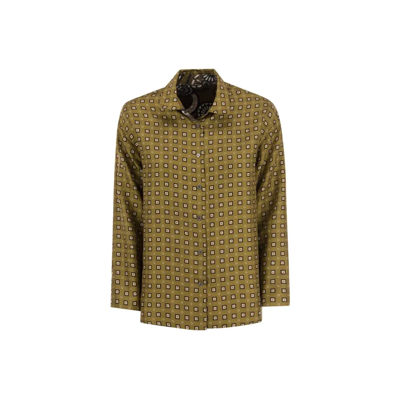 'S MAX MARA Reversible Pattern Printed Shirt-3