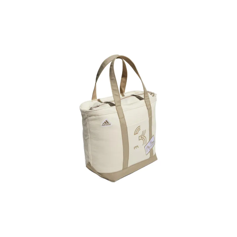 Adidas Cotton Tote Bag Shopping Bag Handbag Men's Khaki-1