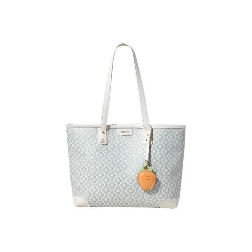 Miffy PU Leather Tote Bag Shopping Bag Shoulder Bags Women's Ecru/Pink