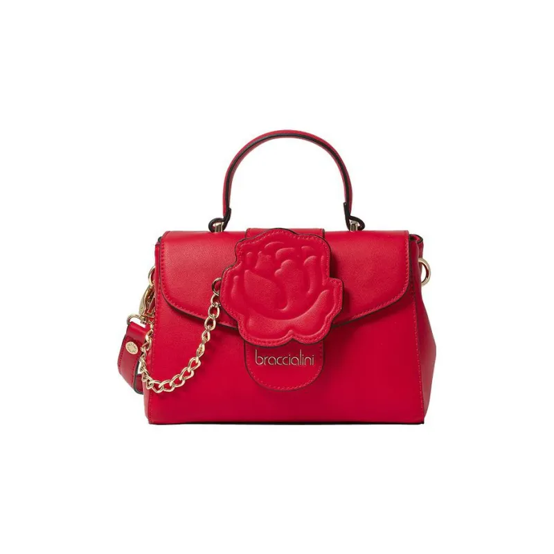 Braccialini PU Shoulder Bag Crossbody Bag Handbags Small Size Women's Red-0