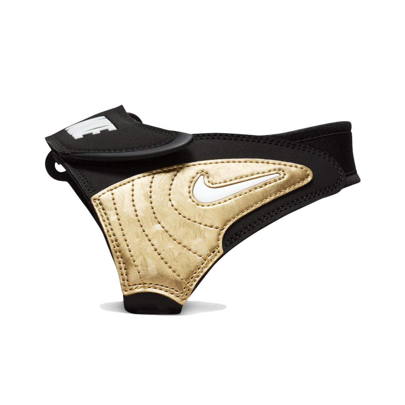 Nike Air Adjust Force Sandal Black Metallic Gold Women's