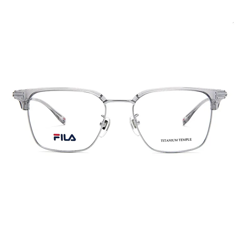 FILA Titanium Alloy TR/Memory Plastic Browline Eyeglass Frames Unisex Lightweight Black No Makeup-7