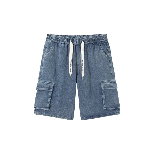 FAIRWHALE Denim Shorts Unisex Vintage Blue