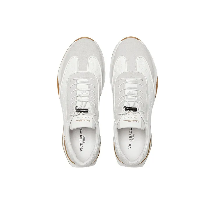 VICKI BROWN Casual Shoes Men Low Top White Blue/White Gray-9