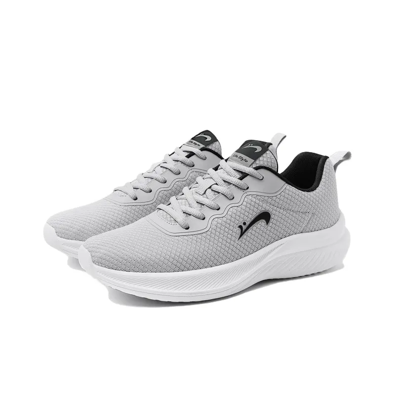 K bird Slip Resistant Breathable Lightweight Low Top Casual Running Shoes Men's Light Gray-1