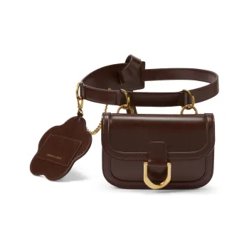 CHARLES&KEITH Glory Of Kings Collaboration Series PU Fanny Pack Small Size Women's Brown/Pewter Tin Gray/Black/Pink