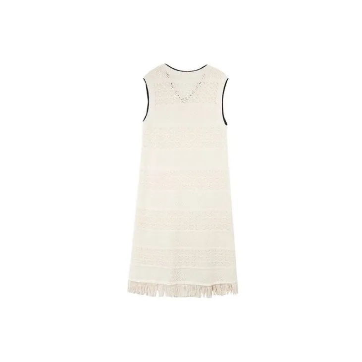 3COLOUR Sleeveless Dresses Women's White-1