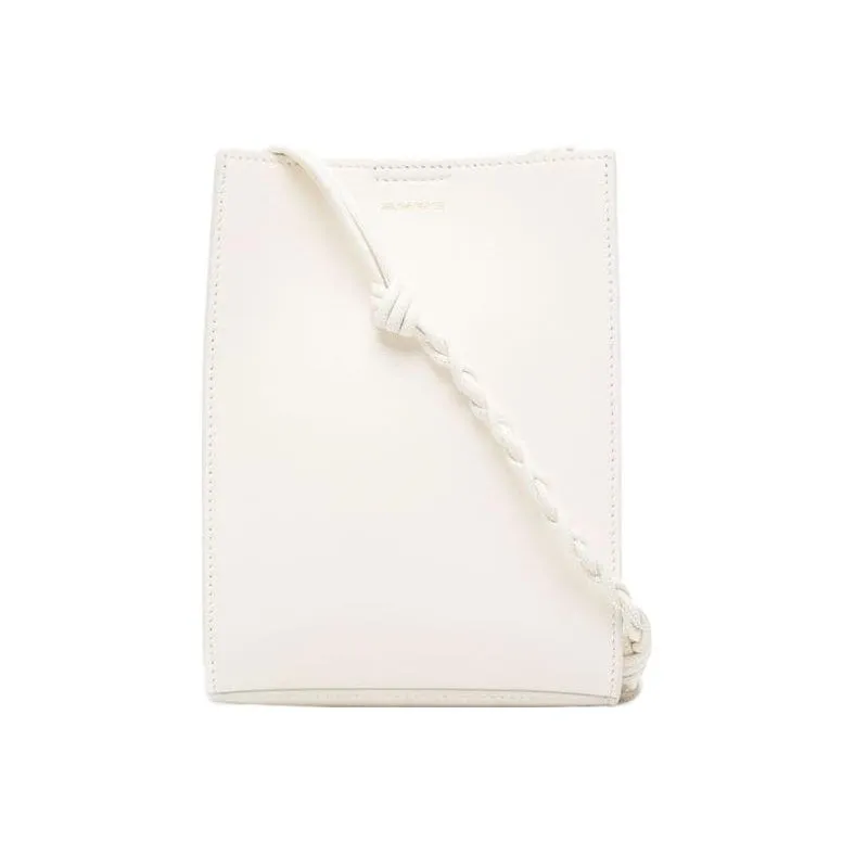 JIL SANDER Calfskin Crossbody Bag, Shoulder Bag Trumpets Women's White-0
