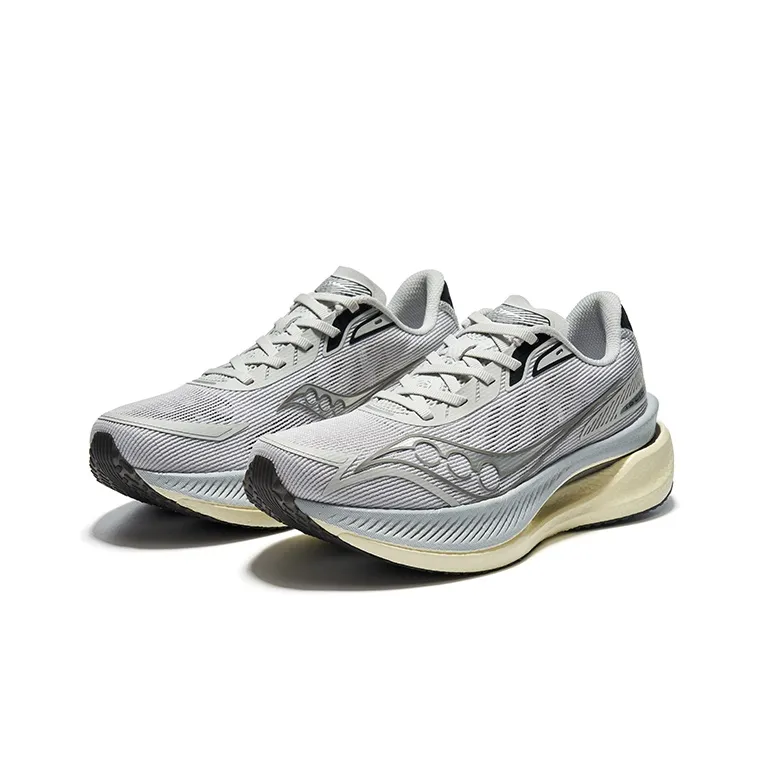 Saucony IDLING Cruise Cushioning Slip Resistant And Abrasion Resistant Low Top Training Running Shoes Unisex Gray-2