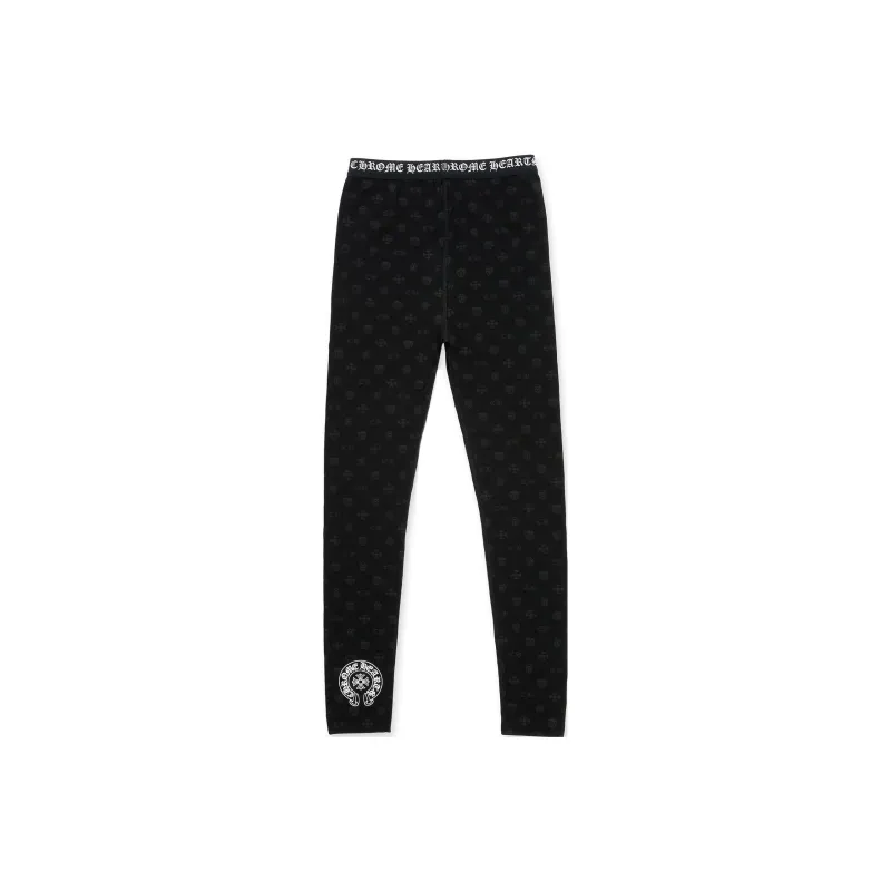 Chrome Hearts Logo Leggings Black/Grey Multilogo-1