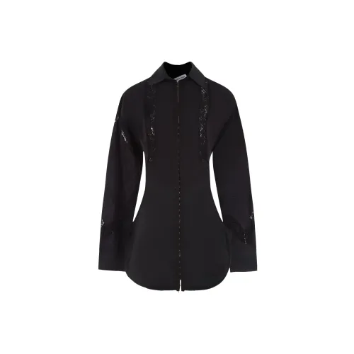 Marine Serre Long-Sleeved Dresses Women's Black