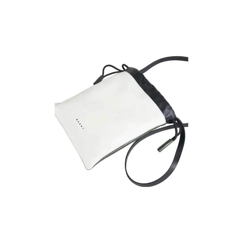 MARNI Cow Leather Backpack Men's White/Green-3