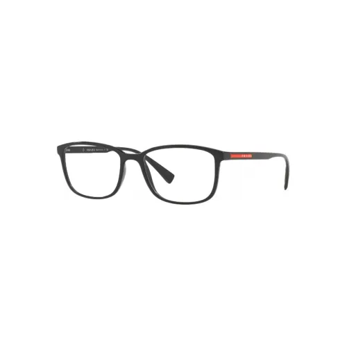 PRADA Alloy Rectangular Eyeglass Frames Men's Black
