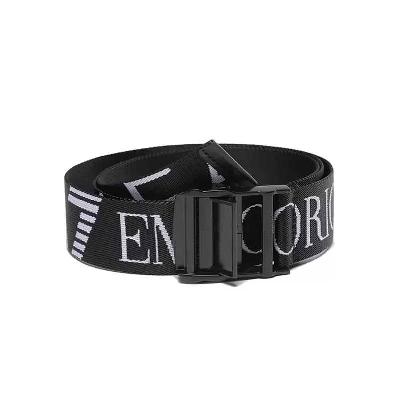EMPORIO ARMANI Logo print Buckled Belt-0