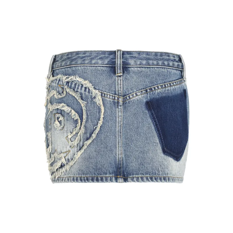 Ann Andelman Denim Short Skirts Women's Blue-1