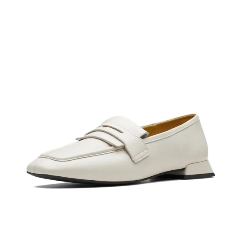 Clarks Light Dance Collection Casual Single Shoes Women's White-2