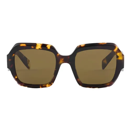 PRADA Plate Frame Square Sunglasses Women's Tortoiseshell
