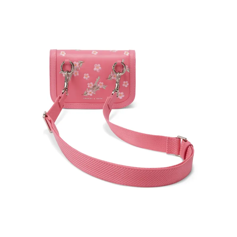 CHARLES&KEITH Glory Of Kings Collaboration Series PU Fanny Pack Small Size Women's Brown/Pewter Tin Gray/Black/Pink-17