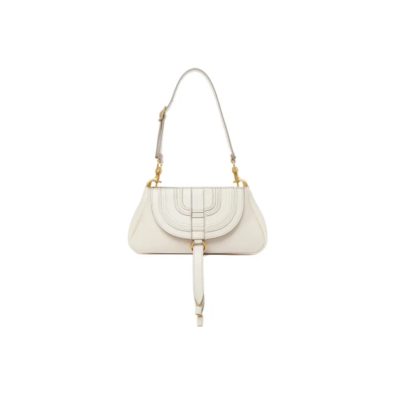 Chloe Marcie Calfskin Portable One Shoulder Clutch Small Size Women's Ivory-0