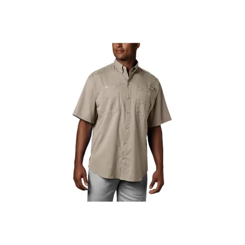 Columbia Shirts Men Fossil Gray