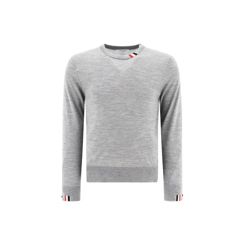 THOM BROWNE Rwb Stripe Detailed Crewneck Jumper-1