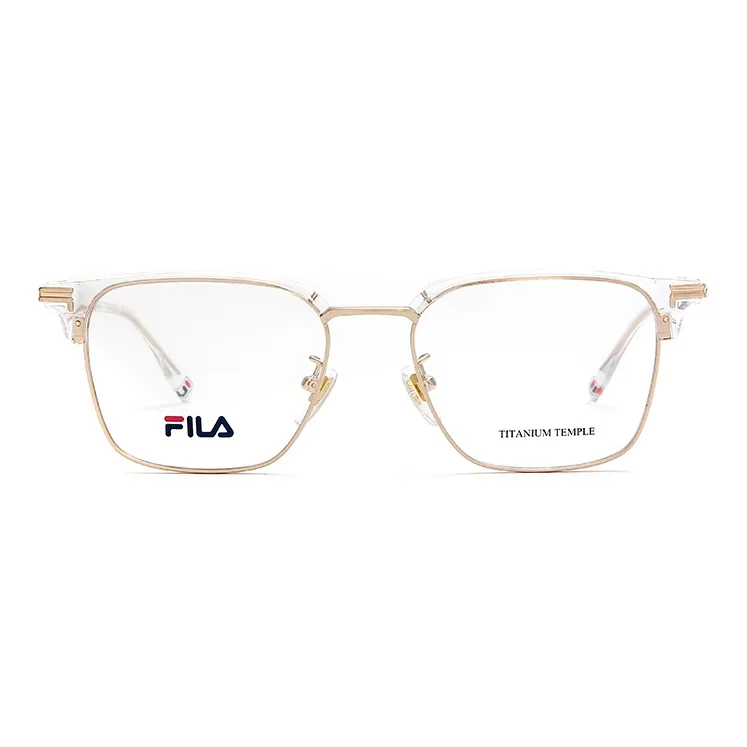FILA Titanium Alloy TR/Memory Plastic Browline Eyeglass Frames Unisex Lightweight Black No Makeup-4