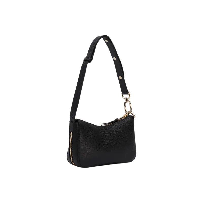 Furla Grained Calfskin Hobo Bag Handbag Shoulder Bag Women's Black-2