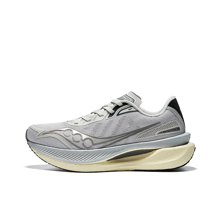 Saucony IDLING Cruise Cushioning Slip Resistant And Abrasion Resistant Low Top Training Running Shoes Unisex Gray-0