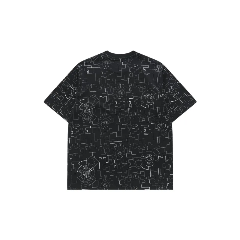 FILA FUSION Set in Sleeve T Shirt Men's Black-1