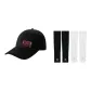 Black Hats & Caps+Black White 2 Pack Cooling Arm Sleeves
