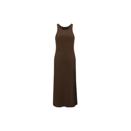 URBAN REVIVO Sleeveless Dresses Women's Familiar Brown