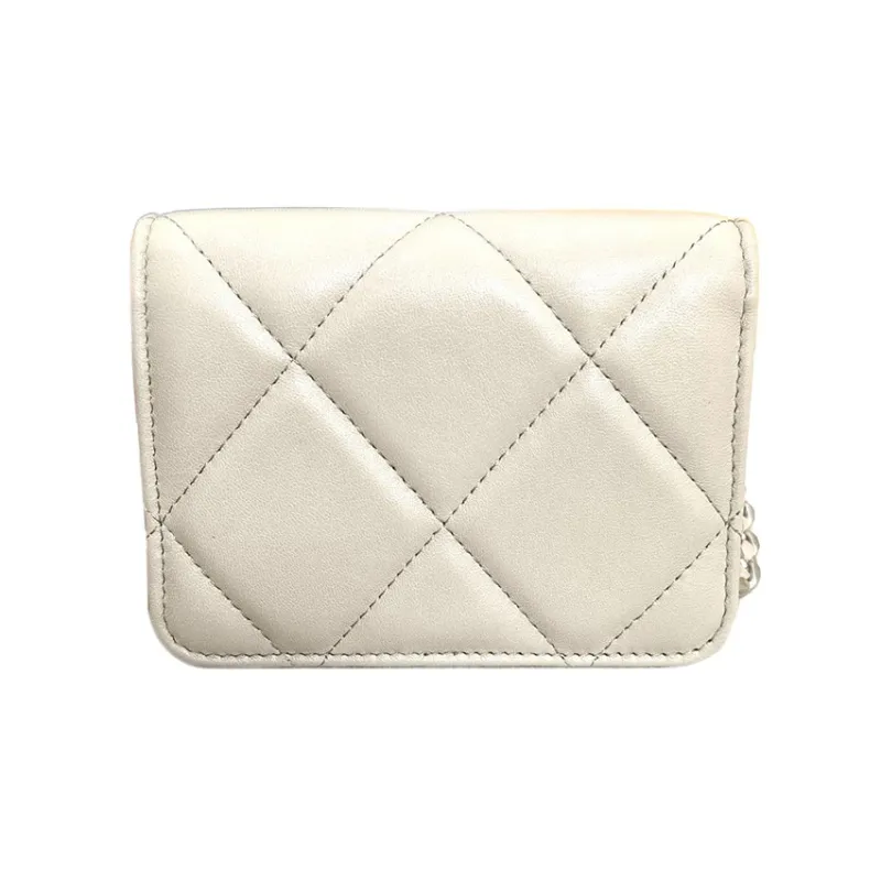 CHANEL 19Bag Detail Wallet, Crossbody Bag, Shoulder Bag Women's White-1
