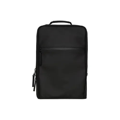 Rains Polyester Backpack Medium Size Unisex Black