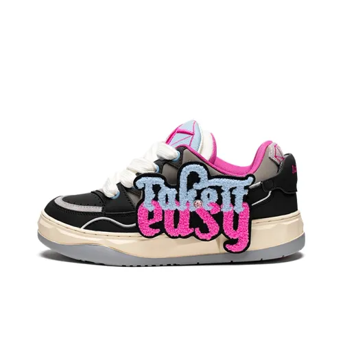 Ruby Scott Skateboard Shoes Unisex Low-Top Black/Pink