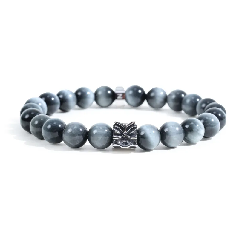 FOUNDIN Hawk's Eye Stone Bracelets Men's-1