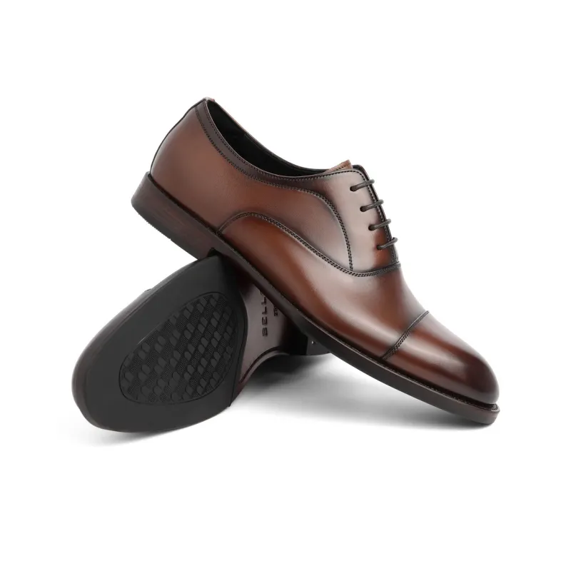 BELLE Dress Shoes Men Low Top Black/Brown-2