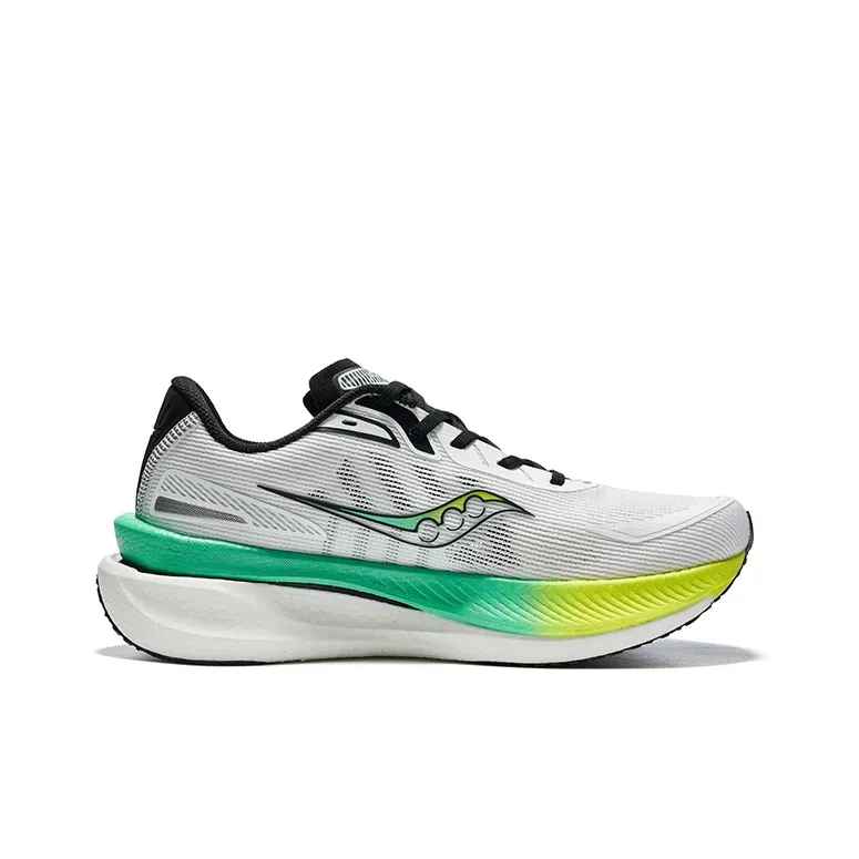 Saucony IDLING Cruise Shock Absorbers Rebound Low Top Training Running Shoes Unisex White Green-1