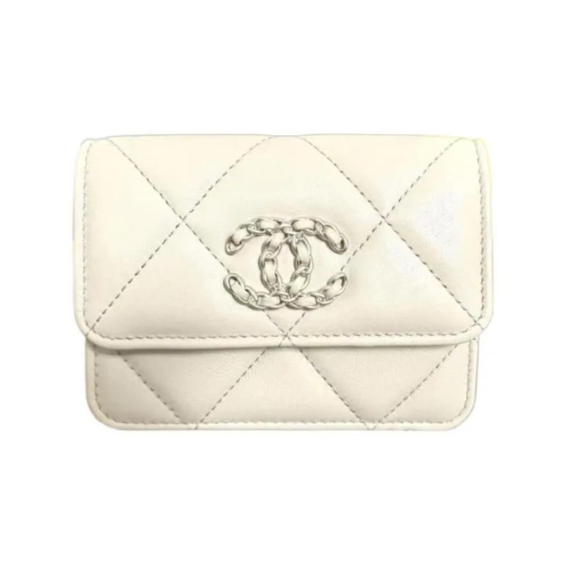 CHANEL 19Bag Detail Wallet, Crossbody Bag, Shoulder Bag Women's White-0