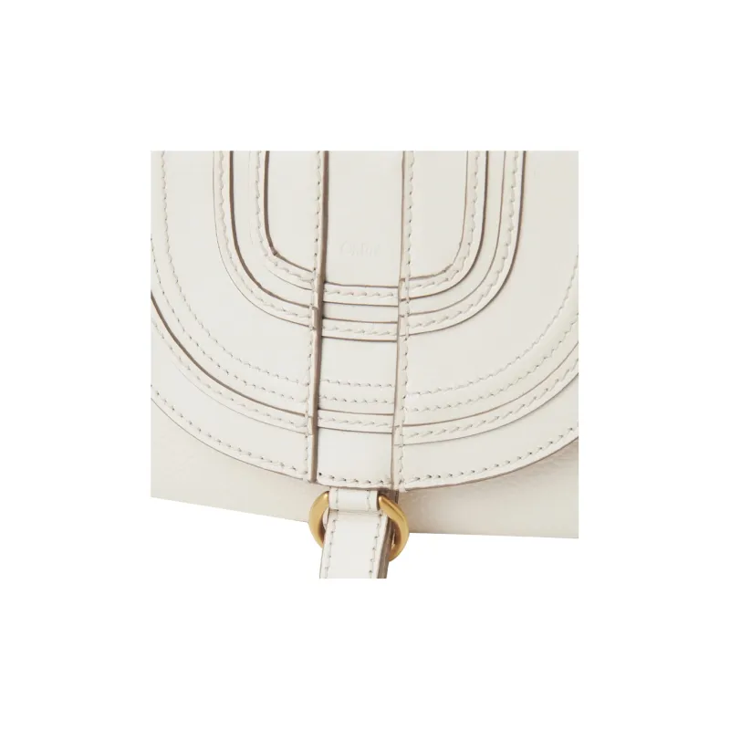 Chloe Marcie Calfskin Portable One Shoulder Clutch Small Size Women's Ivory-4