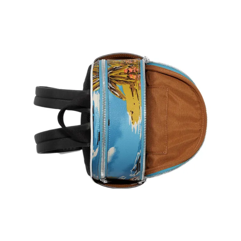 COACH Court Canvas With Leather Backpack Mini Women's Multicolor-2
