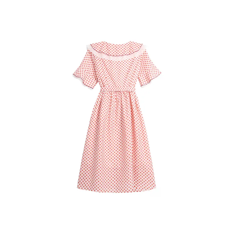 EIDOLON GRAIN Short Sleeved Dresses Women's Pink-1