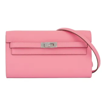 HERMES Kelly To Go Epsom Leather Wallet Women's 8W Rose Azalee New Lipstick Pink