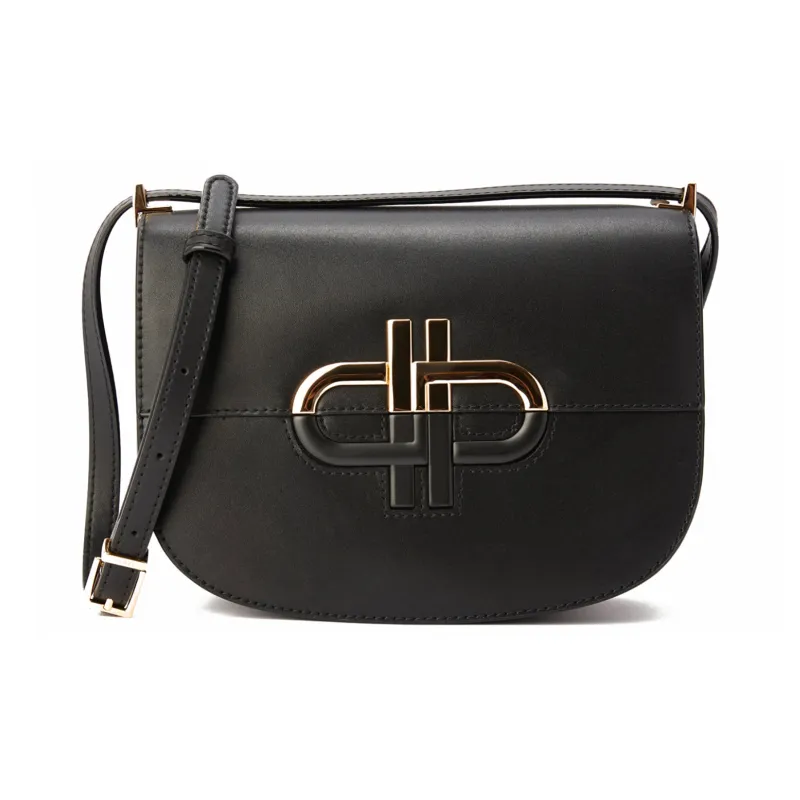 PEDRO Calfskin Saddle Bag, Shoulder Bag Women's Black-2