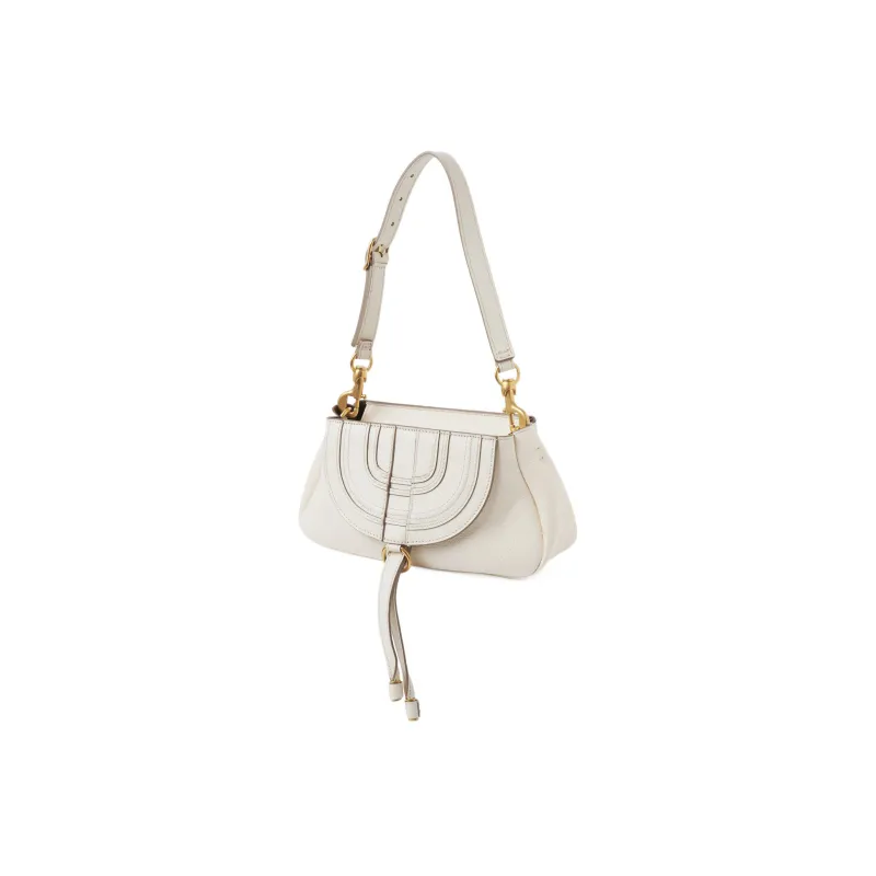 Chloe Marcie Calfskin Portable One Shoulder Clutch Small Size Women's Ivory-1